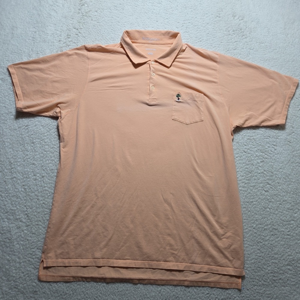 B. Draddy Polo Shirt Men 2XL Pink Logo Golf Stretch Golfer XXL